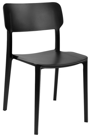 Scaune - Scaun Agat Premium 53x49x80 cm, Polipropilenă Negru - King Home