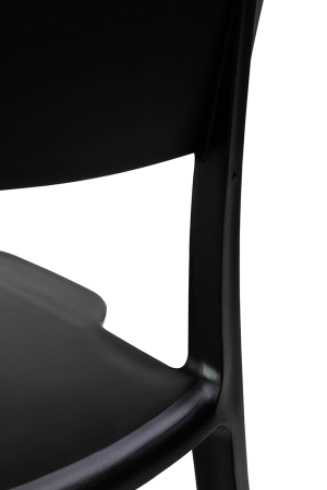 Scaun Agat Premium 53x49x80 cm, Polipropilenă Negru - King Home [4]