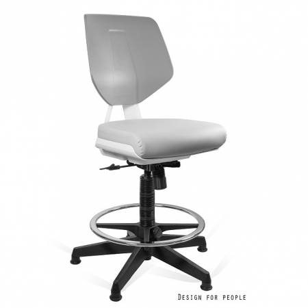 Scaune - Scaun ajustabil gri/verde Kaden, spatar plastic, sezut piele ecologica, 1167N2D2-GREY/GREY - Unique