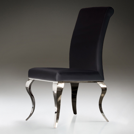 Scaun alb/negru lux stil baroc Jerrea, piele sintetica, picioare metal, 792572 - Schuller [2]
