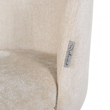 Scaun Alicia chenille alb ignifugat (FR-Bergen 900 chenille alb), S4547 FR WHITE CHENILLE - Richmond Interiors [5]