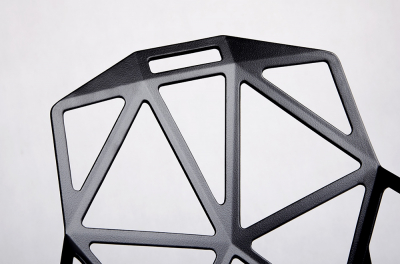 Scaun Argus design geometric, negru/alb, aluminiu, DC-362.ALLBLACK - King [4]