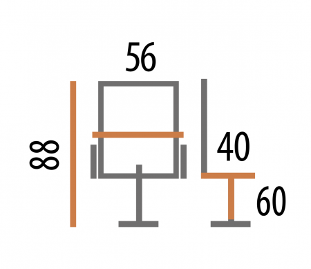 Scaun bar catifea gri Cherry Velvet II, design modern, picioare negre metal, CHERRYH2VCSZ - Signal [1]