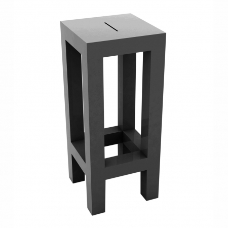 Scaune inalte de bar pentru gradina & terasa - Scaun bar patrat pt. gradina/terasa Jut 30x30x72 cm, polipropilena, design minimalist, 44412 - Vondom