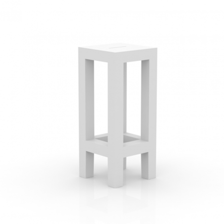 Scaun bar patrat pt. gradina/terasa Jut 30x30x72 cm, polipropilena, design minimalist, 44412 - Vondom [3]