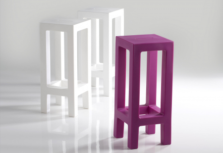Scaun bar patrat pt. gradina/terasa Jut 30x30x72 cm, polipropilena, design minimalist, 44412 - Vondom [6]