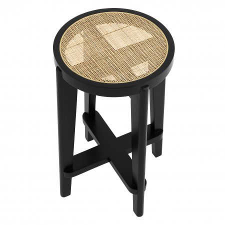   Scaun de bar Dareau negru clasic 114382 EICHHOLTZ [3]