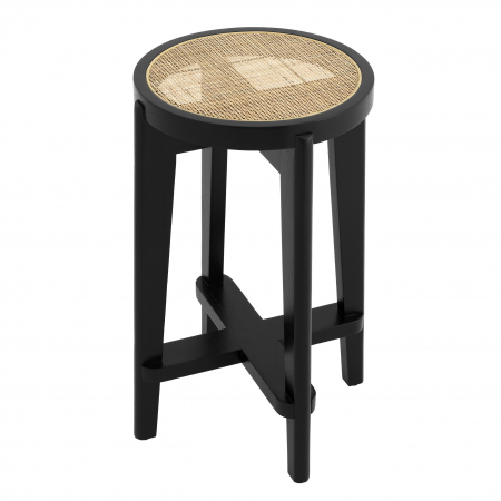   Scaun de bar Dareau negru clasic 114382 EICHHOLTZ [2]