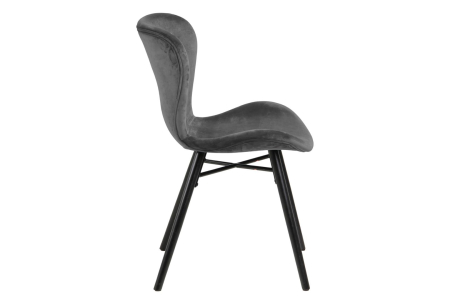 Scaun Batilda 1A 47x53x82,5 cm, Lemn de Cauciuc Gri Închis Negru - Actona [2]