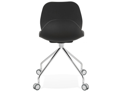 Scaun birou design negru cu roti Joyce polipropilena / picioare metal crom, CH02730BL - Kokoon [2]