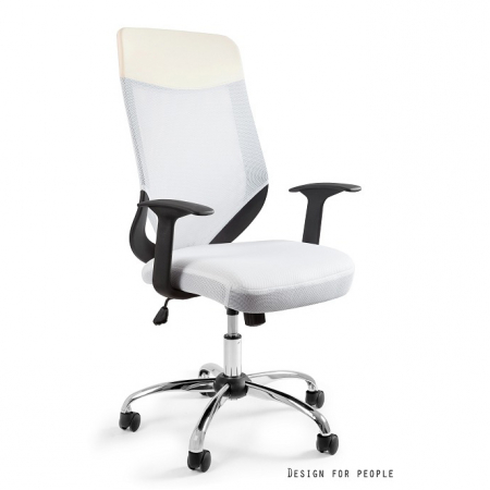 Scaun birou diverse culori Mobi Plus, sezut tapitat cu membrana, spatar tip mesh, tetiera piele ecologica, baza metal cromat, inaltime reglabila, W-952-4 - Unique [11]