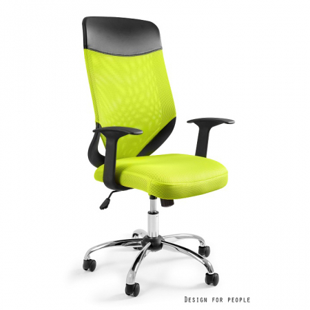 Scaun birou diverse culori Mobi Plus, sezut tapitat cu membrana, spatar tip mesh, tetiera piele ecologica, baza metal cromat, inaltime reglabila, W-952-4 - Unique [17]