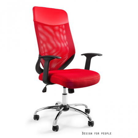 Scaun birou diverse culori Mobi Plus, sezut tapitat cu membrana, spatar tip mesh, tetiera piele ecologica, baza metal cromat, inaltime reglabila, W-952-4 - Unique [16]