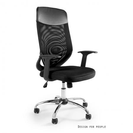 Scaune High end - Scaun birou diverse culori Mobi Plus, sezut tapitat cu membrana, spatar tip mesh, tetiera piele ecologica, baza metal cromat, inaltime reglabila, W-952-4 - Unique