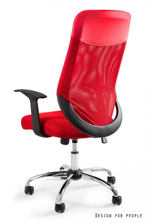 Scaun birou diverse culori Mobi Plus, sezut tapitat cu membrana, spatar tip mesh, tetiera piele ecologica, baza metal cromat, inaltime reglabila, W-952-4 - Unique [10]