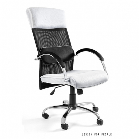 Scaun birou diverse culori Overcross, spatar plasa, sezut tetiera si suport lombar cu membrana, baza metal cromat, W-62-9 - Unique [3]