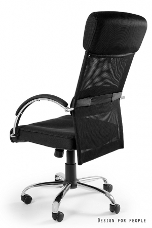 Scaun birou diverse culori Overcross, spatar plasa, sezut tetiera si suport lombar cu membrana, baza metal cromat, W-62-9 - Unique [9]