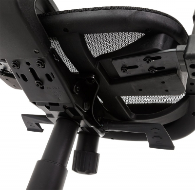 Scaun birou ergonomic premium Katrina negru cu tetiera reglabila, spatar mesh / baza crom, OC00300BL - Kokoon [14]