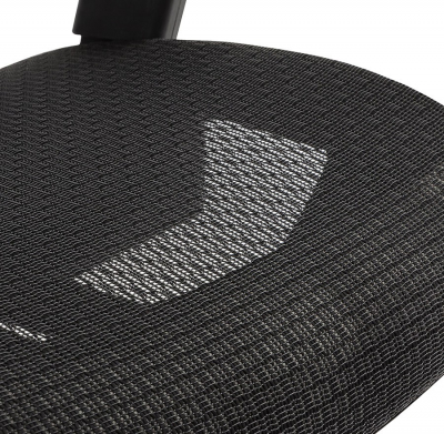 Scaun birou ergonomic premium Katrina negru cu tetiera reglabila, spatar mesh / baza crom, OC00300BL - Kokoon [7]