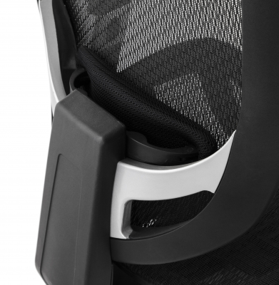 Scaun birou ergonomic premium Katrina negru cu tetiera reglabila, spatar mesh / baza crom, OC00300BL - Kokoon [11]