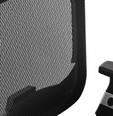 Scaun birou ergonomic premium Katrina negru cu tetiera reglabila, spatar mesh / baza crom, OC00300BL - Kokoon [8]