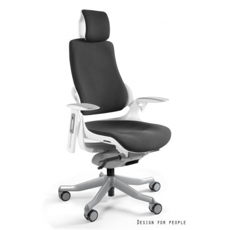Scaune High end - Scaun birou premium ajustabil Wau diverse culori, cadru alb, tapiterie textila, W-609-W-BL418 - Unique