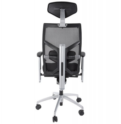 Scaun birou ergonomic premium Mit negru tapitat, spatar mesh, ajustabil, OC00090BL - Kokoon [4]