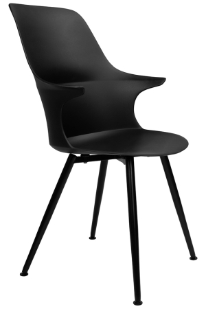 Scaune - Scaun Brazo High 58x60x94,5 cm, Polipropilenă și Metal Negru - King Home