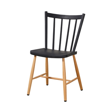 Scaune - Scaun Charleston - Fara Brate - Negru/Lemn, KH010100238 - King