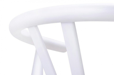 Scaun clasic alb Saku Premium cu spatar rotunjit din lemn masiv, sezut impletit, DC-541.WHITE - King [4]