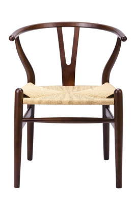 Scaun clasic maro Saku Premium cu spatar rotunjit din lemn masiv, sezut impletit, DC-541.DARK.BROWN - King [3]