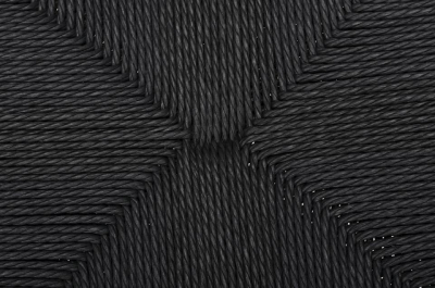Scaun clasic negru Saku Premium cu spatar rotunjit din lemn masiv, sezut impletit, DC-541.BLACK.NATURAL - King [14]