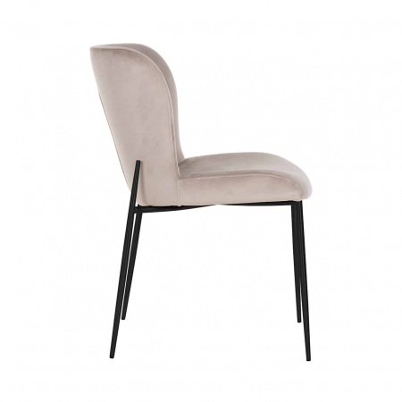 Scaun Darby kaki / negru ignifugat (FR-Quartz 903 Khaki), S4509 FR KHAKI VELVET - Richmond Interiors [1]