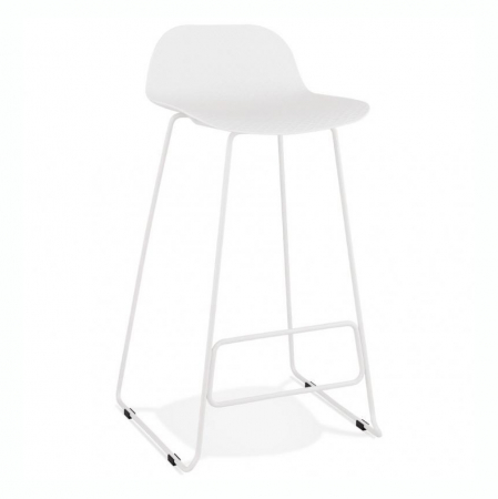 Scaune de bar - Scaun de bar alb modern Perpetual premium fara brate, picioare albe subtiri otel, polipropilena, BS02060WHWH - Kokoon