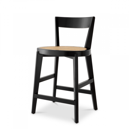 Scaune de bar -   Scaun de bar Alvear finisaj negru clasic 118375 EICHHOLTZ