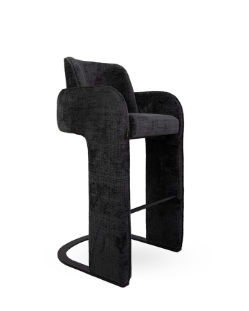 Scaune de bar - Scaun de Bar Bora 55x55x106 cm, Negru - MaMaison