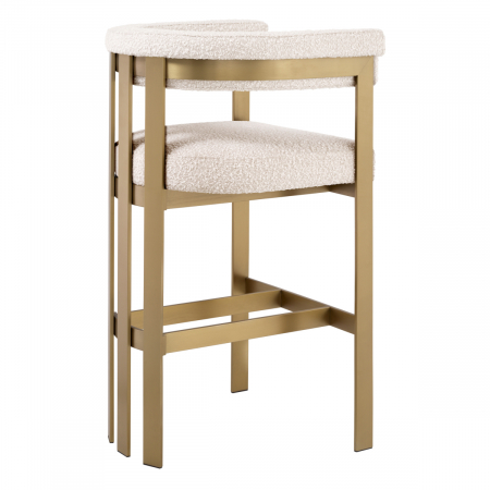   Scaun de bar Clubhouse bouclé crem 115726 EICHHOLTZ [3]