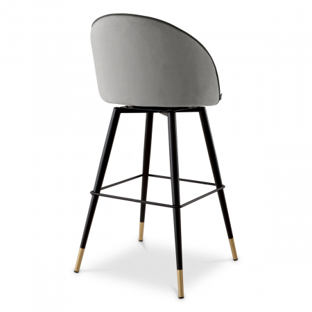   Scaun de bar Cooper roche gri deschis catifea set de 2 117658 EICHHOLTZ [3]