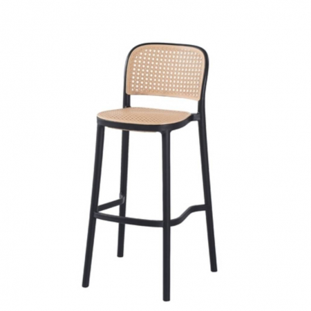 Scaun de bar 117 cm Country rustic Alb/negru, KH010100246 - King [4]