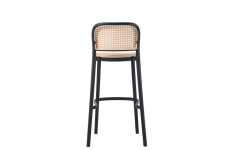 Scaun de bar 117 cm Country rustic Alb/negru, KH010100246 - King [5]