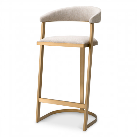 Scaune de bar -   Scaun de bar Dexter finisaj bronz periat loki natural 117875 EICHHOLTZ