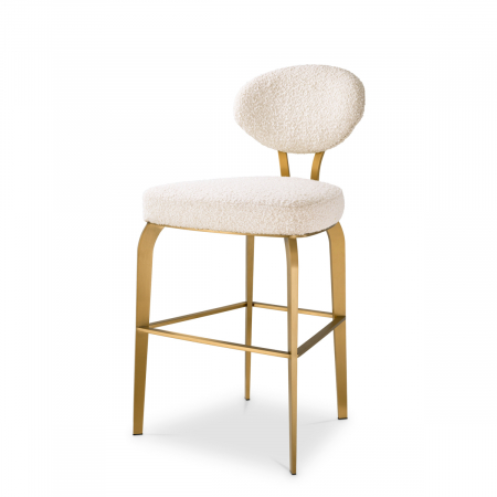 Scaune de bar -   Scaun de bar Dorrego bouclé crem 117642 EICHHOLTZ