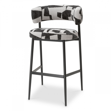 Produse -   Scaun de bar Folsom brooklyn negru 119217 EICHHOLTZ