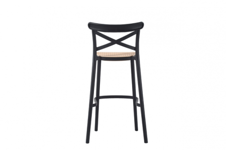 Scaun de bar inalt-117 cm Vintage Rusty- Alb/Negru, KH010100234 - King [4]