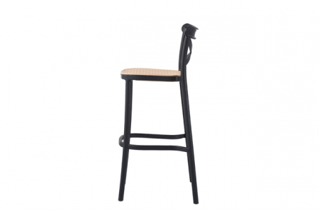 Scaun de bar inalt-117 cm Vintage Rusty- Alb/Negru, KH010100234 - King [3]