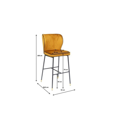 Scaun de Bar Irina 52x46,5x106 cm, Muștar - Kare Design [5]