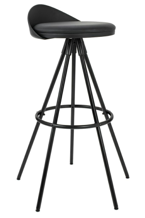 Scaune de bar - Scaun de Bar Lanza 76 57x57x86 cm, Negru - King Home