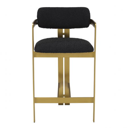   Scaun de bar Donato finisaj din alamă periată bouclé crem 115049 EICHHOLTZ [6]