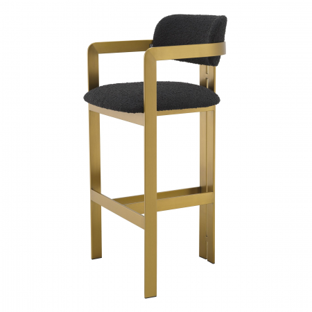   Scaun de bar Donato finisaj din alamă periată bouclé crem 115048 EICHHOLTZ [7]