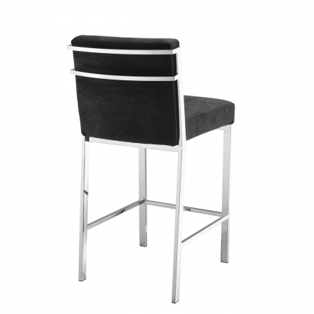   Scaun de bar Scott finisaj bronz catifea neagră 110425 EICHHOLTZ [9]